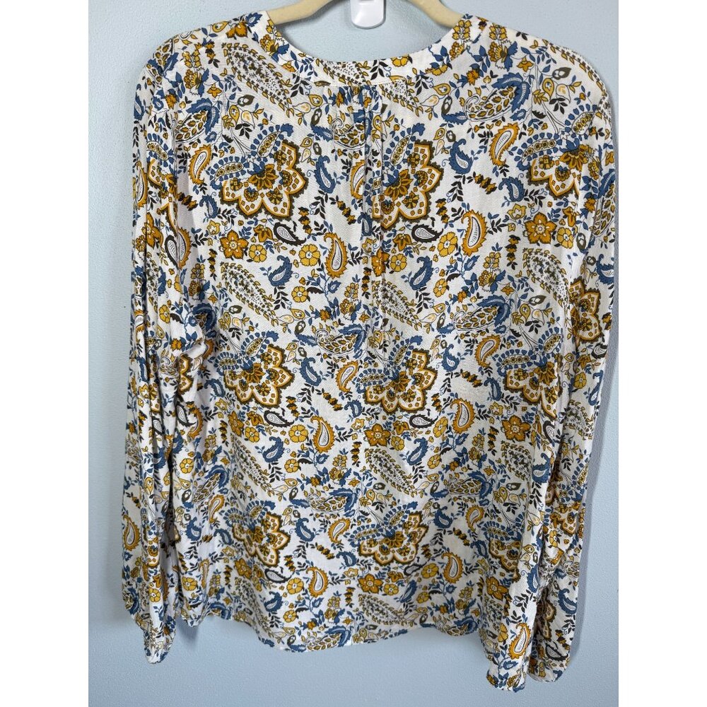 Daniel‎ Rainn Womens Floral Popover Blouse Size XL V-Neck Boho Garden Party - Picture 2 of 11